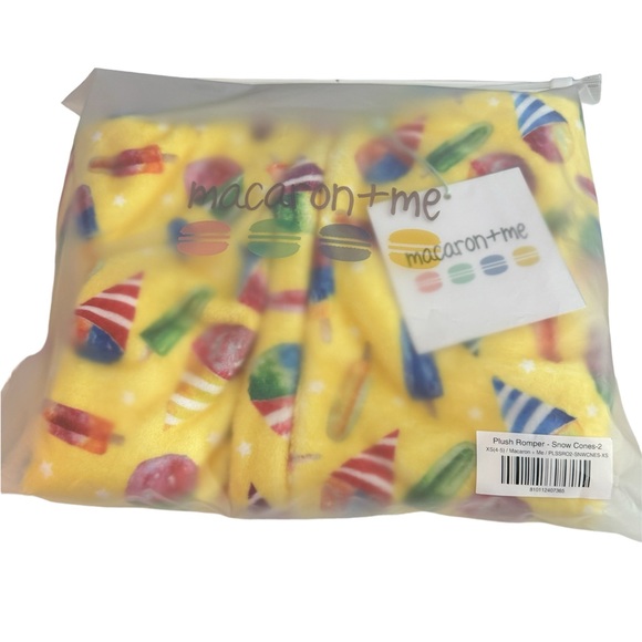 NWT Macaron + Me plush romper - Picture 4 of 6